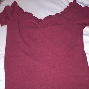 Off the shoulder crop top